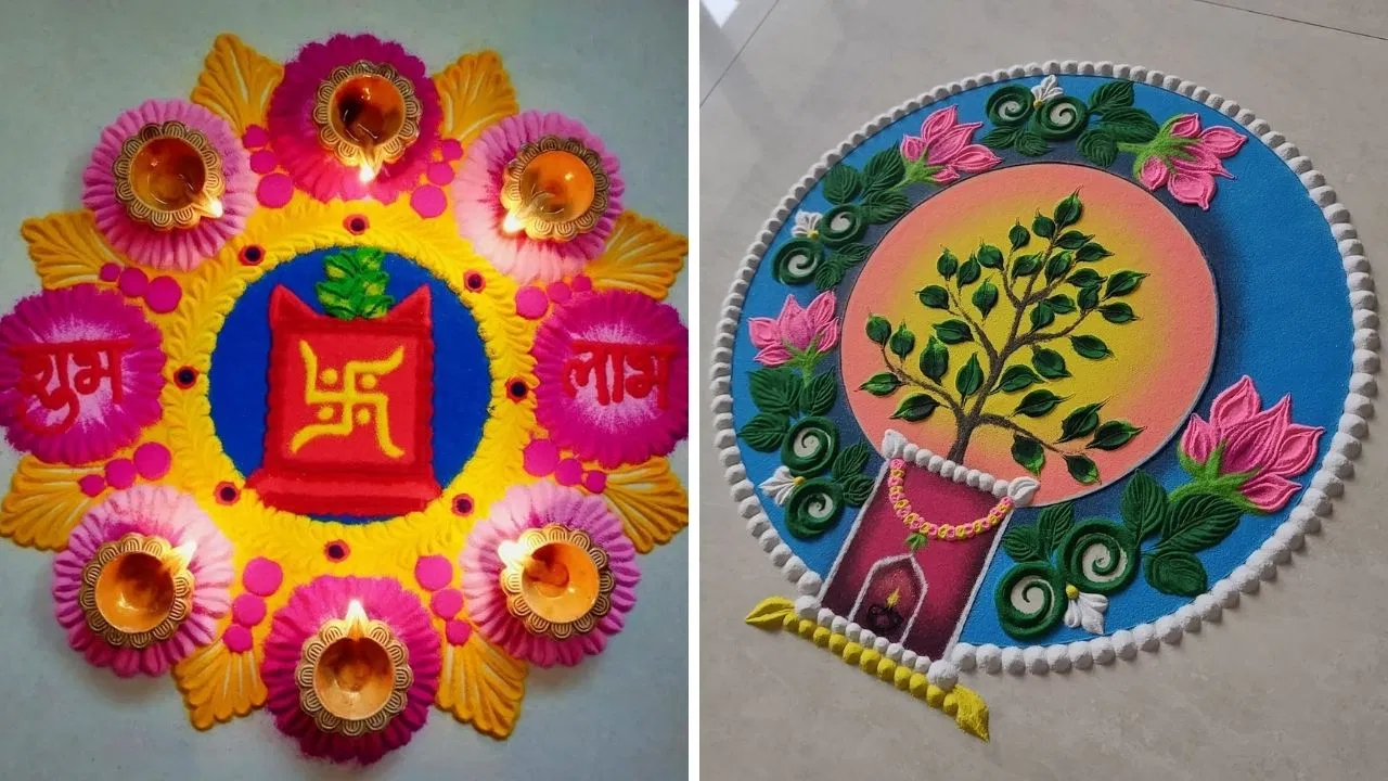 Tulsi Vivah: बांसुरी से लेकर स्वास्तिक डिजाइन तक… तुलसी विवाह पर बनाएं ये रंगोली Tulsi Vivah: बांसुरी से लेकर स्वास्तिक डिजाइन तक... तुलसी विवाह पर बनाएं ये रंगोली