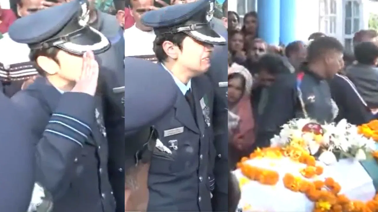 आंखों से झर-झर बहते आंसू, दिलों में साहस… वर्दी पहन पत्नी अफशां ने नमांश को किया आखिरी सलाम आंखों से झर-झर बहते आंसू, दिलों में साहस... वर्दी पहन पत्नी अफशां ने नमांश को किया आखिरी सलाम