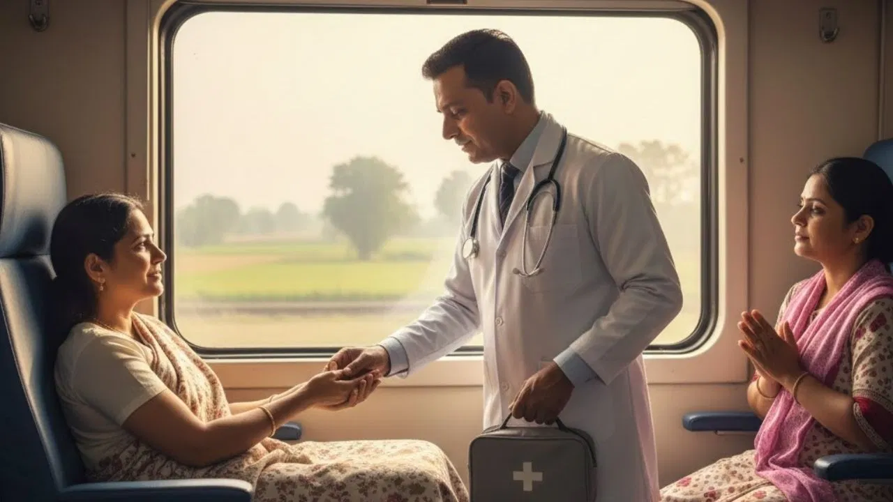 चलती ट्रेन में अचानक बिगड़ी तबियत, तो ऐसे बुलाएं डॉक्टर; फीस केवल ₹100! चलती ट्रेन में अचानक बिगड़ी तबियत, तो ऐसे बुलाएं डॉक्टर; फीस केवल ₹100!