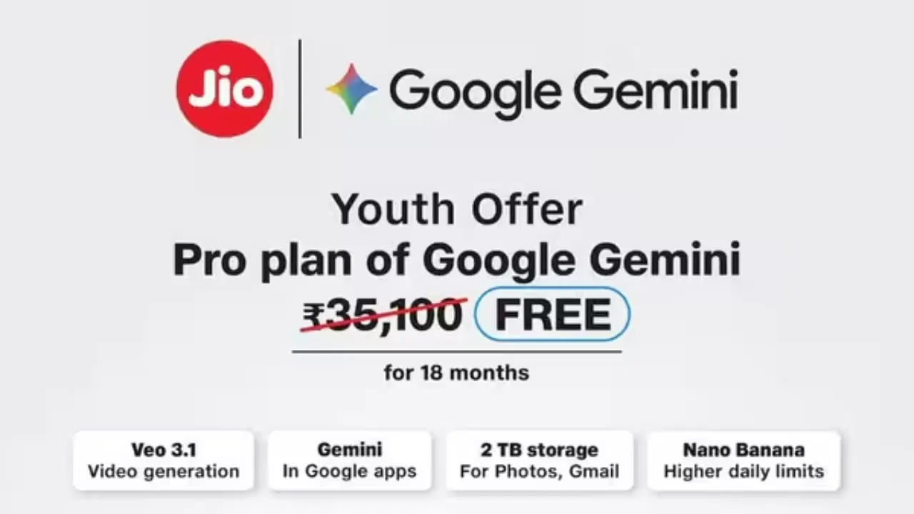 जैकपॉट! Reliance Jio दे रहा है ₹35,000 वाला Google AI Pro फ्री में, जानिए कैसे मिलेगा जैकपॉट! Reliance Jio दे रहा है ₹35,000 वाला Google AI Pro फ्री में, जानिए कैसे मिलेगा