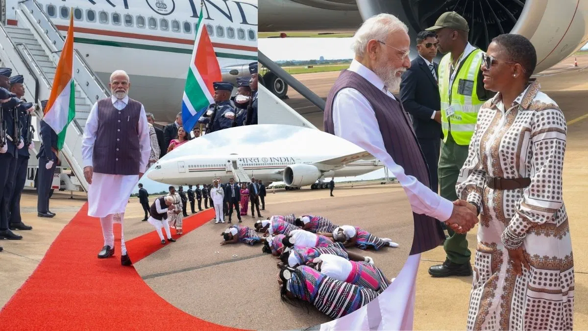 प्रधानमंत्री नरेंद्र मोदी दक्षिण अफ्रीका पहुंचे, जी20 शिखर सम्मेलन में होंगे शामिल, ‘एक पृथ्वी, एक परिवार और एक भविष्य’ पर करेंगे बात प्रधानमंत्री नरेंद्र मोदी दक्षिण अफ्रीका पहुंचे, जी20 शिखर सम्मेलन में होंगे शामिल, 'एक पृथ्वी, एक परिवार और एक भविष्य' पर करेंगे बात