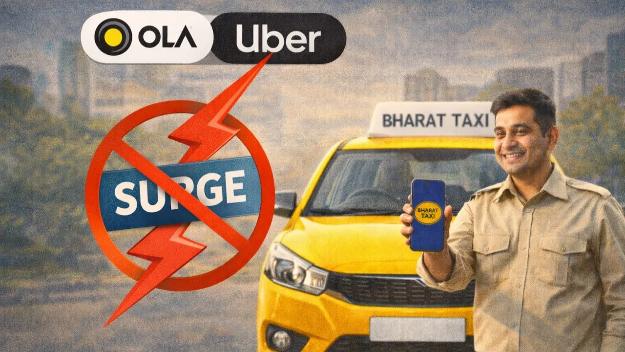 Ola-Uber की मनमानी पर लगाम! Bharat Taxi खत्म करेगी सर्ज प्राइसिंग का ‘खेल’ Ola-Uber की मनमानी पर लगाम! Bharat Taxi खत्म करेगी सर्ज प्राइसिंग का 'खेल'