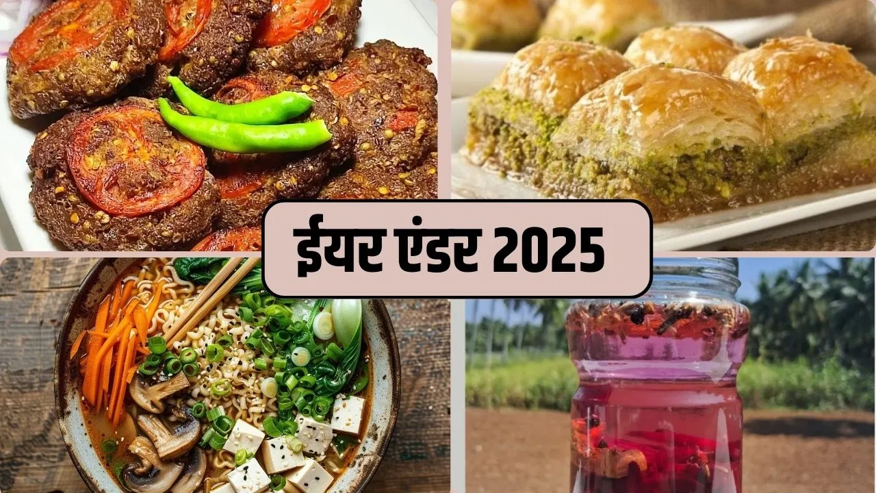 Year Ender : चपली कबाब से बकलावा तक…2025 में खूब ट्रेंड में रहीं ये खाने-पीने की चीजें, नए साल से पहले आप भी कर लें ट्राई Year Ender : चपली कबाब से बकलावा तक...2025 में खूब ट्रेंड में रहीं ये खाने-पीने की चीजें, नए साल से पहले आप भी कर लें ट्राई