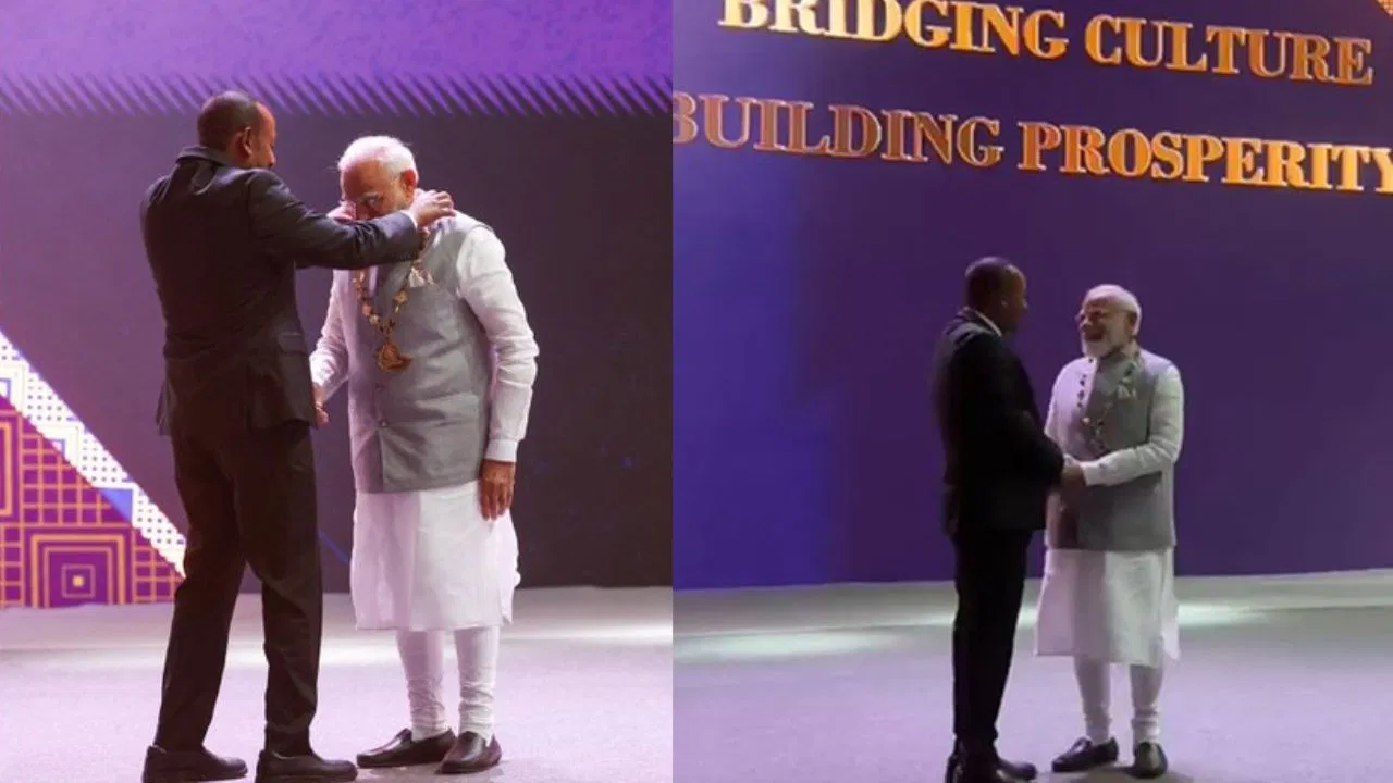इथियोपिया ने प्रधानमंत्री मोदी को दिया सर्वोच्च सम्मान, ग्रेट ऑनर निशान ऑफ इथियोपिया से नवाजा इथियोपिया ने प्रधानमंत्री मोदी को दिया सर्वोच्च सम्मान, ग्रेट ऑनर निशान ऑफ इथियोपिया से नवाजा