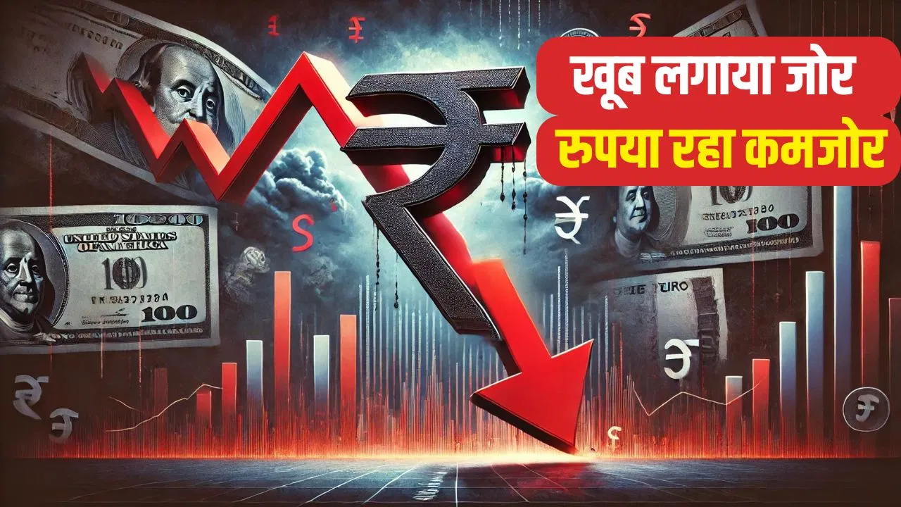 खूब लगाया जोर रुपया फिर भी हुआ कमजोर, डॉलर के सामने निकल गया पूरा दम खूब लगाया जोर रुपया फिर भी हुआ कमजोर, डॉलर के सामने निकल गया पूरा दम