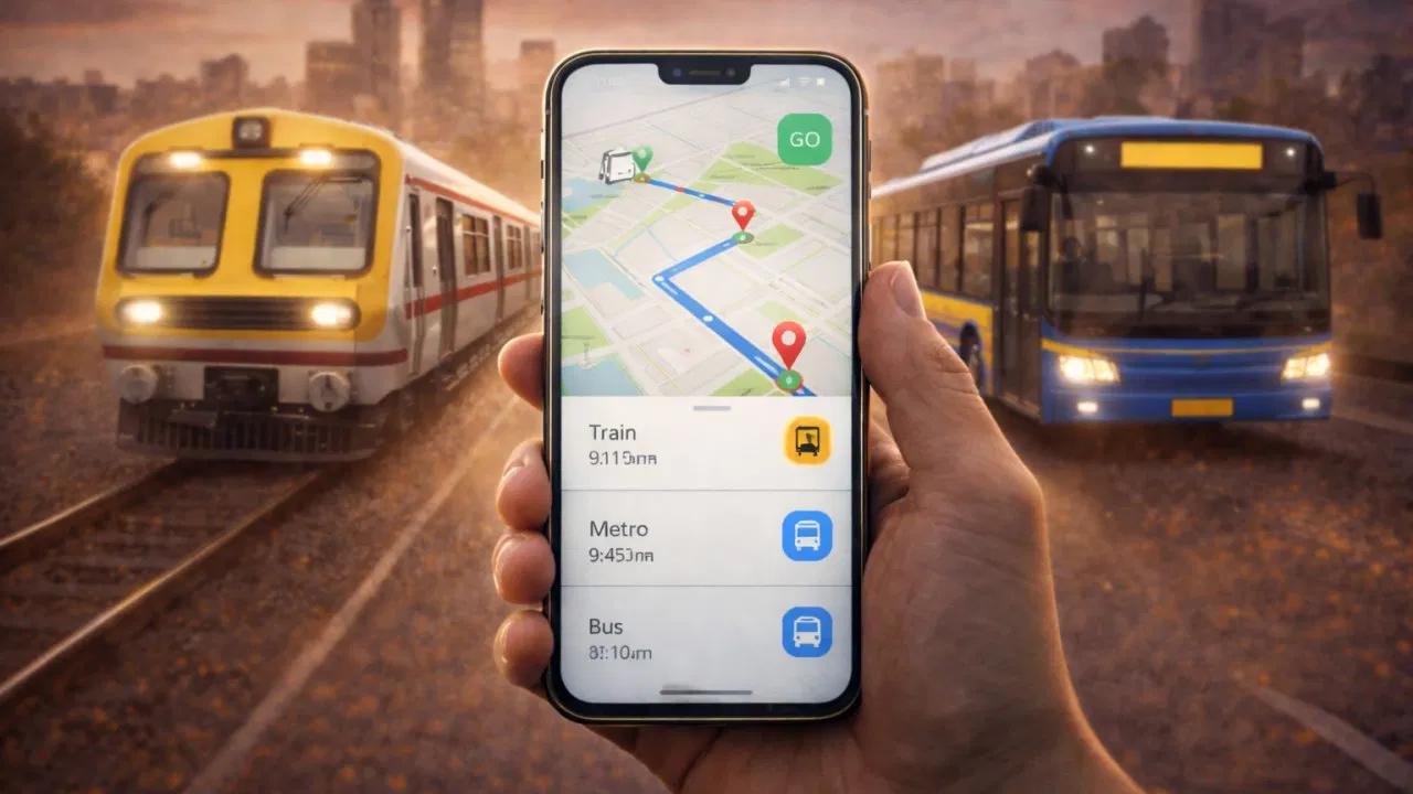 ट्रेन, मेट्रो और बस… अब इस 1 नेविगेशन ऐप में पाएं सारी जानकारी, Google Maps से है मुकाबला ट्रेन, मेट्रो और बस... अब इस 1 नेविगेशन ऐप में पाएं सारी जानकारी, Google Maps से है मुकाबला