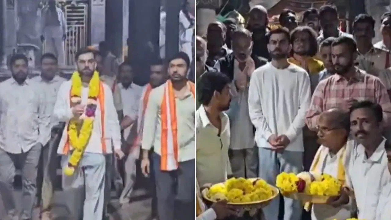 सीरीज खत्म होते ही भक्ति में लीन हुए विराट कोहली, सिंहाचलम मंदिर में किए दर्शन सीरीज खत्म होते ही भक्ति में लीन हुए विराट कोहली, सिंहाचलम मंदिर में किए दर्शन