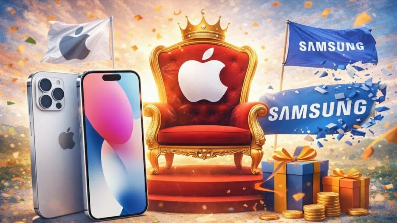 14 साल बाद पलटी बाजी! Samsung को पछाड़ Apple ने नंबर 1 की कुर्सी पर जमाया ‘कब्जा’ 14 साल बाद पलटी बाजी! Samsung को पछाड़ Apple ने नंबर 1 की कुर्सी पर जमाया 'कब्जा'