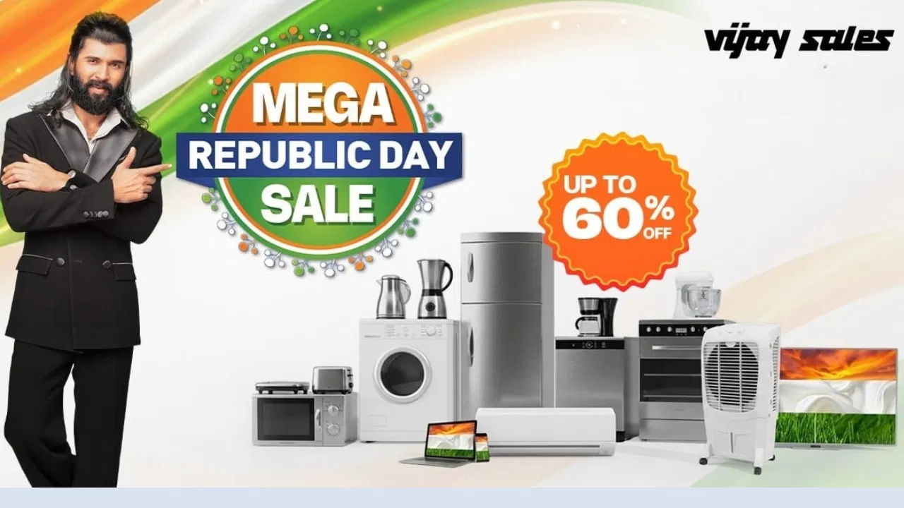Vijay Sales Republic Day Sale का ऐलान! iPhone से लेकर Smart TV तक बंपर छूट Vijay Sales Republic Day Sale का ऐलान! iPhone से लेकर Smart TV तक बंपर छूट