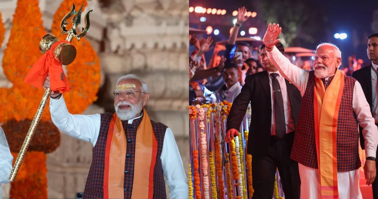 हाथ में त्रिशूल, माथे पर तिलक… सोमनाथ स्वाभिमान पर्व में शामिल हुए PM मोदी हाथ में त्रिशूल, माथे पर तिलक... सोमनाथ स्वाभिमान पर्व में शामिल हुए PM मोदी