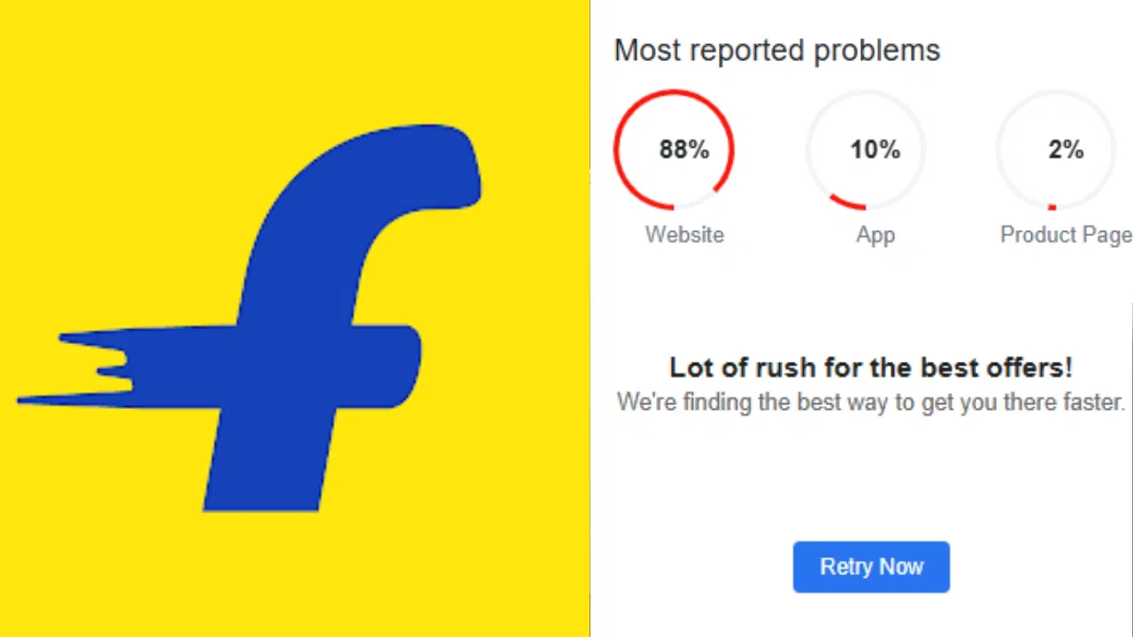 Flipkart Down: ठप पड़ा Flipkart, ऑनलाइन खरीदारी नहीं कर पा रहे यूजर्स Flipkart Down: ठप पड़ा Flipkart, ऑनलाइन खरीदारी नहीं कर पा रहे यूजर्स