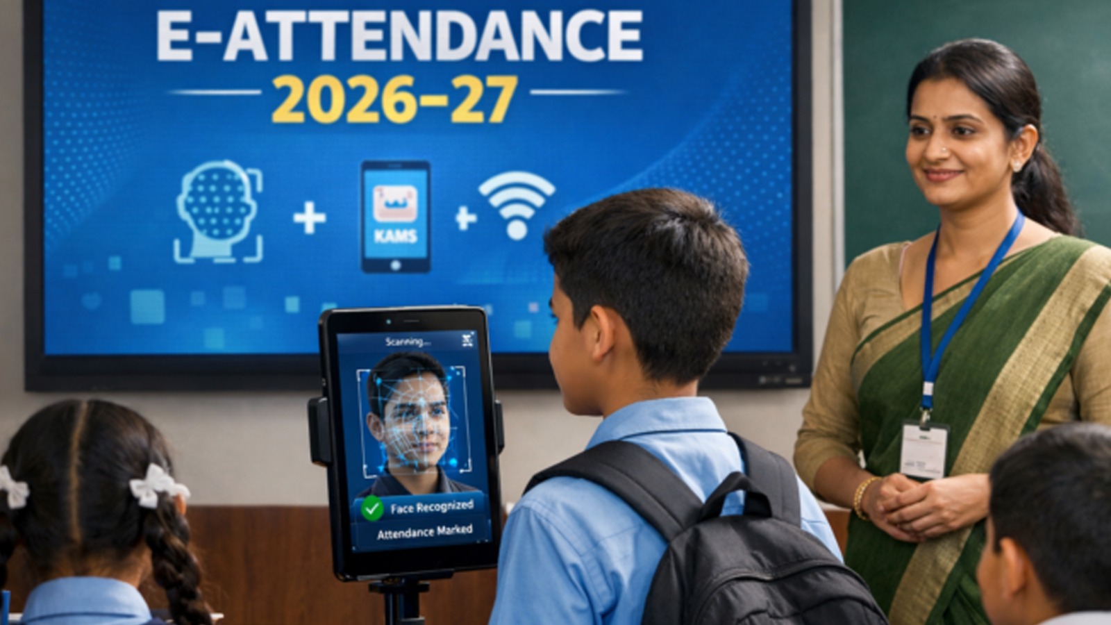 DESK SBN : कर्नाटक में 2026–27 सत्र से स्कूलों में AI आधारित फेस रिकग्निशन उपस्थिति अनिवार्य