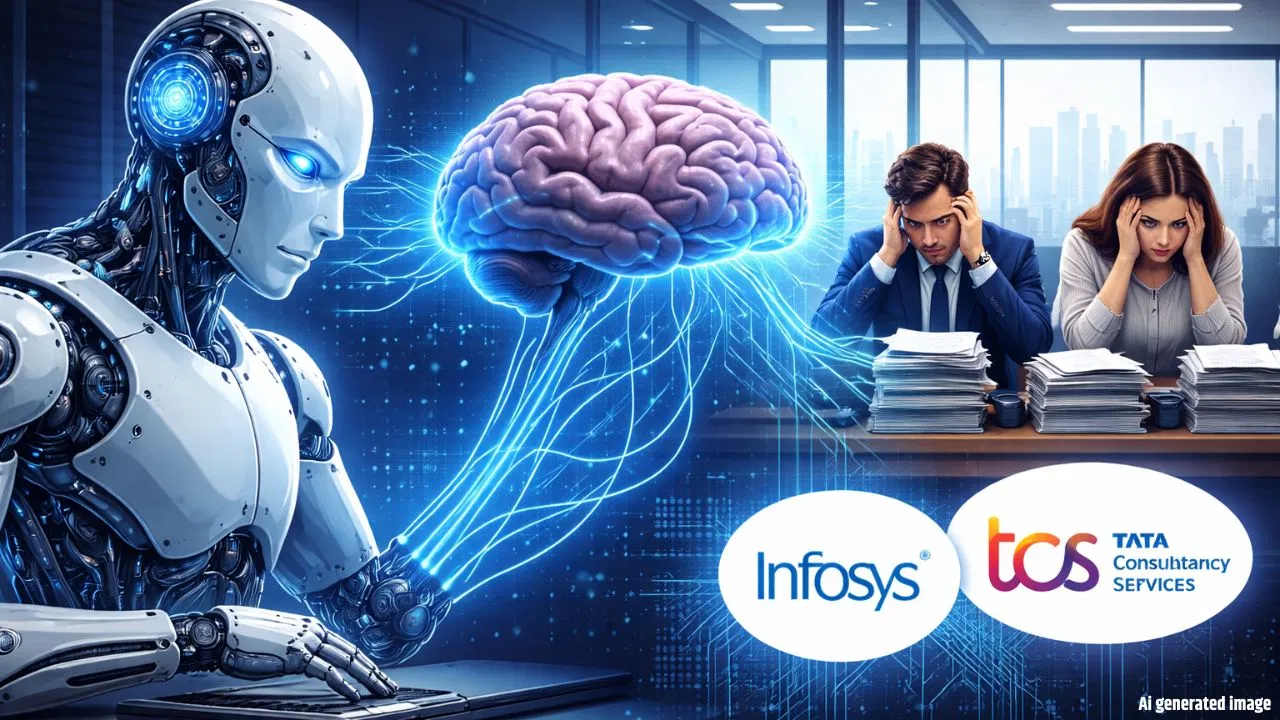 IT सेक्टर में हाहाकार, AI’ करने लगा इंसानों का पूरा काम! TCS-Infosys का भी हुआ बुरा हाल IT सेक्टर में हाहाकार, AI' करने लगा इंसानों का पूरा काम! TCS-Infosys का भी हुआ बुरा हाल