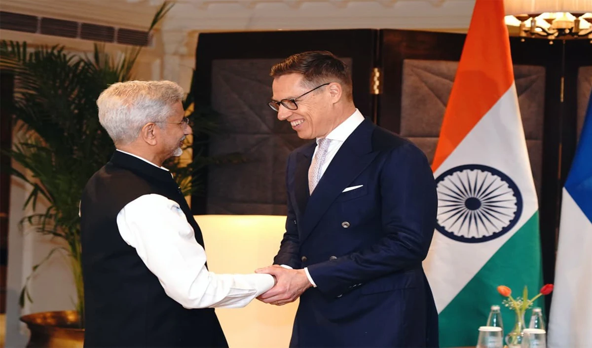 Finland के राष्ट्रपति Stubb का भारत में भव्य स्वागत, एस जयशंकर से अहम मुलाकात, Raisina Dialogue पर टिकी नजरें Finland के राष्ट्रपति Stubb का भारत में भव्य स्वागत, एस जयशंकर से अहम मुलाकात, Raisina Dialogue पर टिकी नजरें