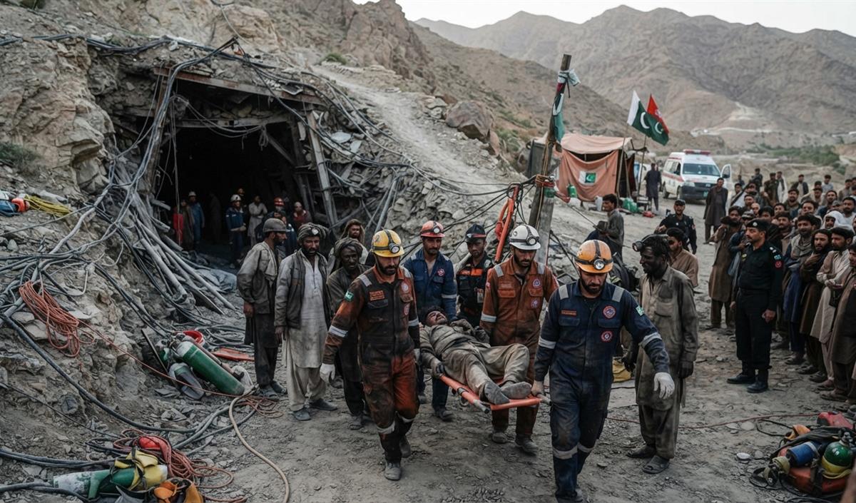 Pakistan के Balochistan में कोयला खदान विस्फोट, 34 खनिकों की मौत और बचाव अभियान जारी Pakistan के Balochistan में कोयला खदान विस्फोट, 34 खनिकों की मौत और बचाव अभियान जारी