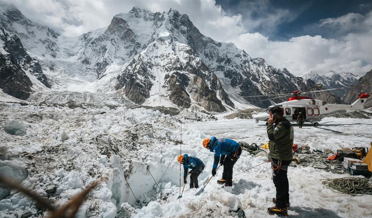 Pakistan के Broad Peak पर हिमस्खलन की चपेट में आए Nimsdai समेत 10 पर्वतारोही लापता Pakistan के Broad Peak पर हिमस्खलन की चपेट में आए Nimsdai समेत 10 पर्वतारोही लापता