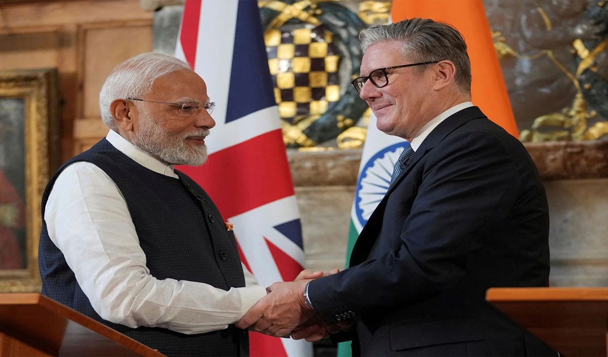 UK-India FTA लागू: 48 Billion के व्यापारिक लक्ष्य के साथ शुरू हुआ द्विपक्षीय आर्थिक दोस्ती का नया Golden Era UK-India FTA लागू: 48 Billion के व्यापारिक लक्ष्य के साथ शुरू हुआ द्विपक्षीय आर्थिक दोस्ती का नया Golden Era