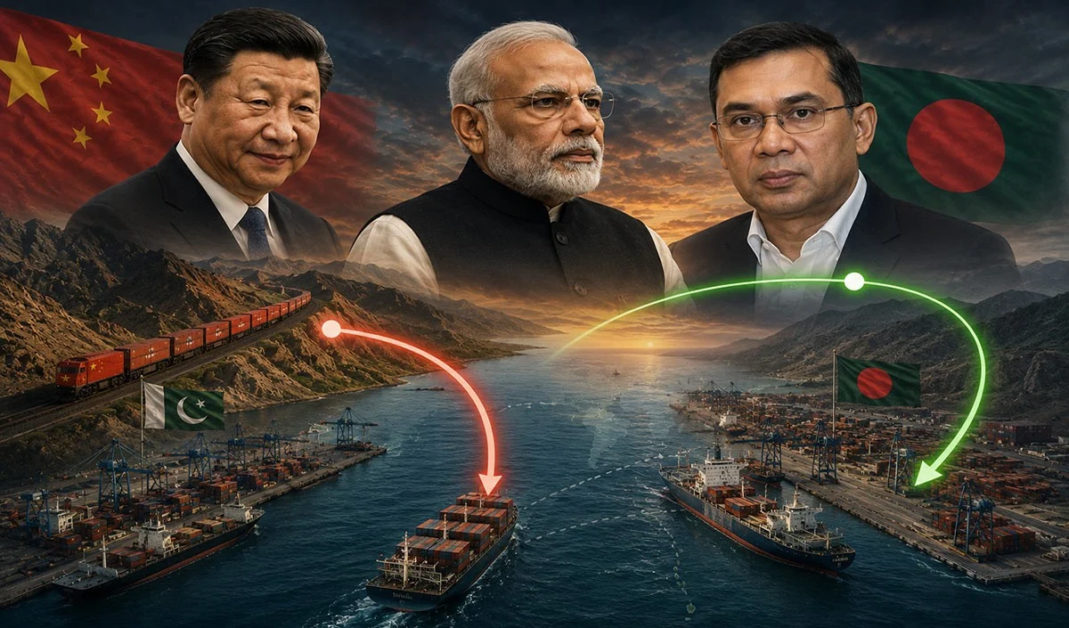 पहले Pakistan के रास्ते अरब सागर तक पहुंच बनाई, अब Bangladesh के सहारे बंगाल की खाड़ी पर लगी चीन की नजर पहले Pakistan के रास्ते अरब सागर तक पहुंच बनाई, अब Bangladesh के सहारे बंगाल की खाड़ी पर लगी चीन की नजर