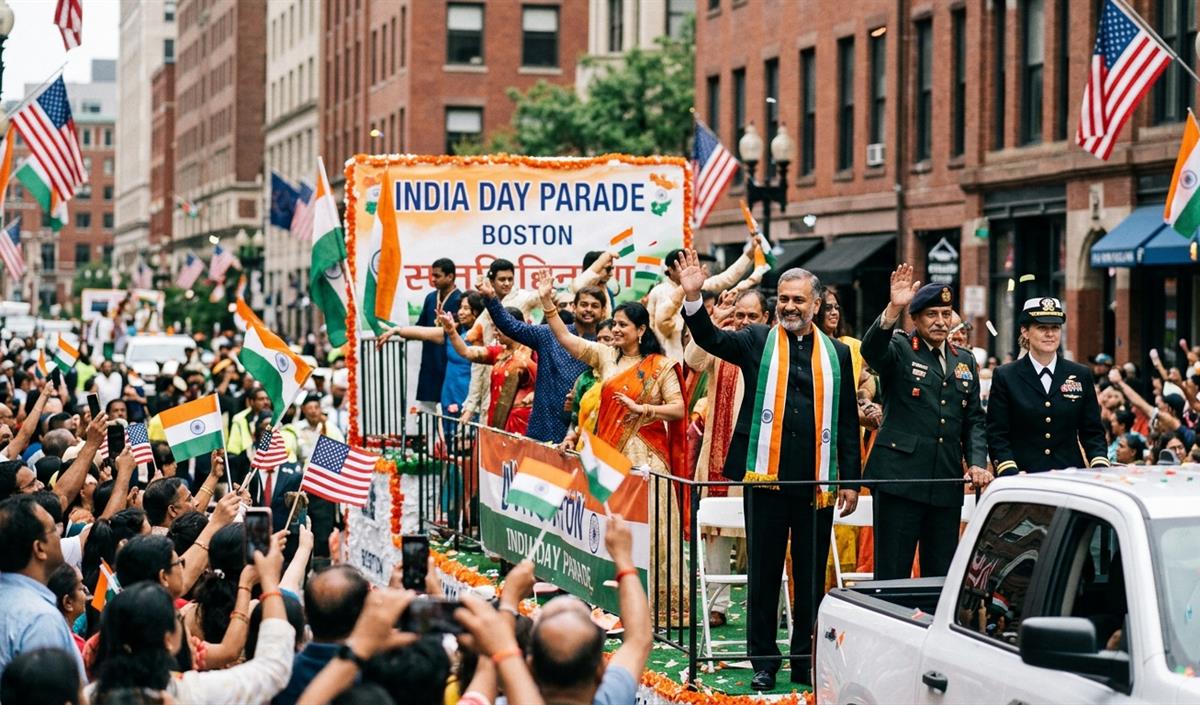15 आकर्षक झांकियों के साथ Boston में मनेगा Independence Day, दिखेगी भारत-अमेरिका की मजबूत साझेदारी 15 आकर्षक झांकियों के साथ Boston में मनेगा Independence Day, दिखेगी भारत-अमेरिका की मजबूत साझेदारी