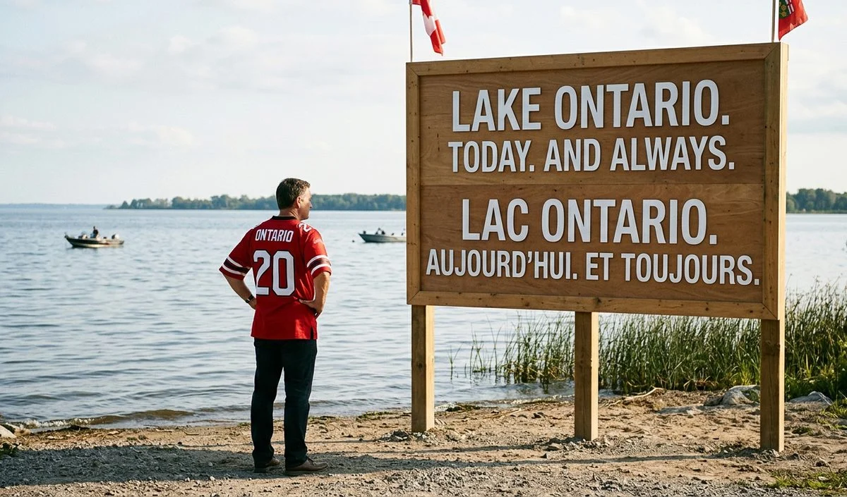 Donald Trump के लेक अमेरिका वाले आदेश पर कनाडा का पलटवार, Lake Ontario के तट पर लगाया नया बोर्ड Donald Trump के लेक अमेरिका वाले आदेश पर कनाडा का पलटवार, Lake Ontario के तट पर लगाया नया बोर्ड
