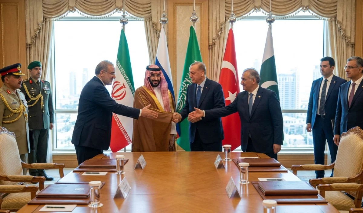Iran-Saudi-Turkey Pakistan Defense Pact | सऊदी-पाक-तुर्की ‘मक्का डिफेंस पैक्ट’ में ईरान को न्योता: क्या बदलने वाला है मिडिल ईस्ट का पूरा जियोपॉलिटिकल समीकरण? Iran-Saudi-Turkey Pakistan Defense Pact | सऊदी-पाक-तुर्की 'मक्का डिफेंस पैक्ट' में ईरान को न्योता: क्या बदलने वाला है मिडिल ईस्ट का पूरा जियोपॉलिटिकल समीकरण?