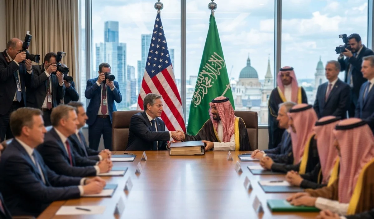 US-Saudi Nuclear Deal | 2026 की सबसे बड़ी जियोपॉलिटिकल डील! गोपनीय ‘123 न्यूक्लियर पैक्ट’ कांग्रेस पहुंचा, मध्य पूर्व का नक्शा बदलने की तैयारी US-Saudi Nuclear Deal | 2026 की सबसे बड़ी जियोपॉलिटिकल डील! गोपनीय ‘123 न्यूक्लियर पैक्ट’ कांग्रेस पहुंचा, मध्य पूर्व का नक्शा बदलने की तैयारी