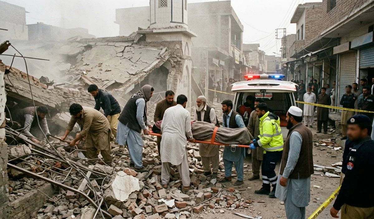 Pakistan के Kohat में मस्जिद के पास भीषण Blast, 16 लोगों की मौत और 50 से अधिक घायल Pakistan के Kohat में मस्जिद के पास भीषण Blast, 16 लोगों की मौत और 50 से अधिक घायल