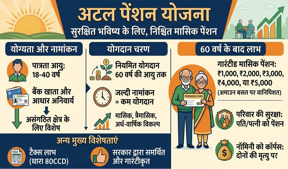 अटल पेंशन योजना: अगर 60 की आयु के बाद हर महीने 5 हजार रुपये की पेंशन लेना चाहते हैं तो ऐसे करें आवेदन अटल पेंशन योजना: अगर 60 की आयु के बाद हर महीने 5 हजार रुपये की पेंशन लेना चाहते हैं तो ऐसे करें आवेदन
