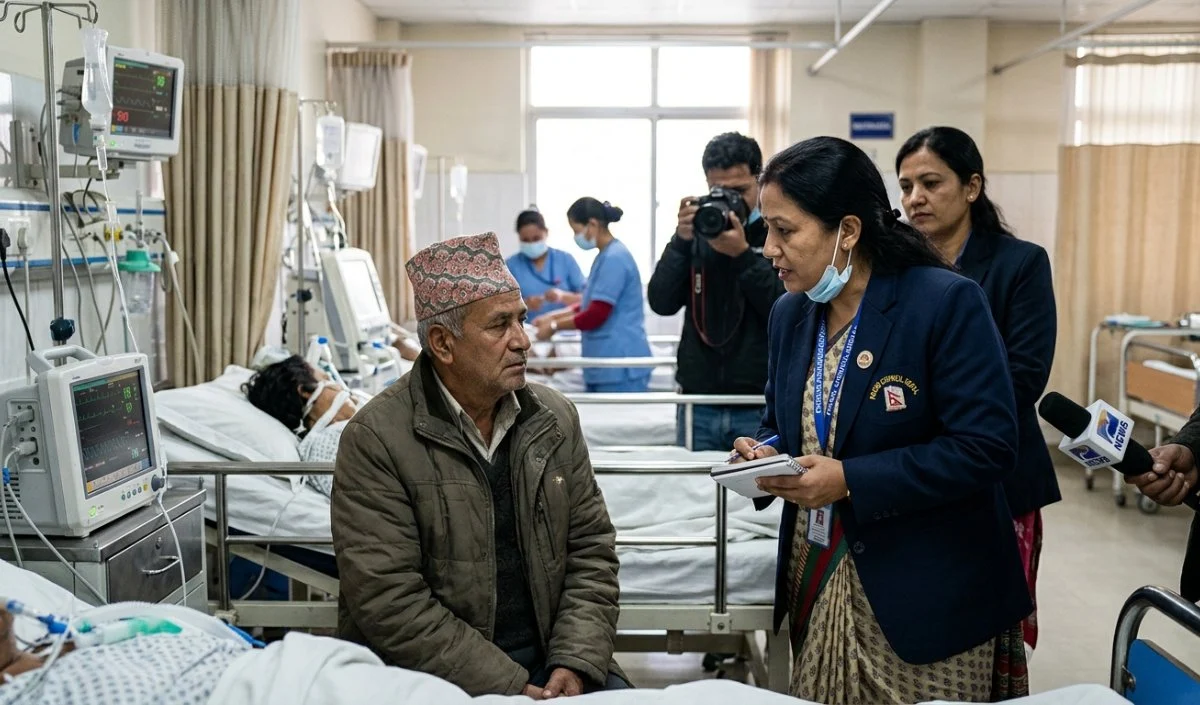 नेपाल में बाढ़ पीड़ितों के ICU इंटरव्यू पर विवाद, Press Council करेगी YouTube ब्रॉडकास्ट की जांच नेपाल में बाढ़ पीड़ितों के ICU इंटरव्यू पर विवाद, Press Council करेगी YouTube ब्रॉडकास्ट की जांच