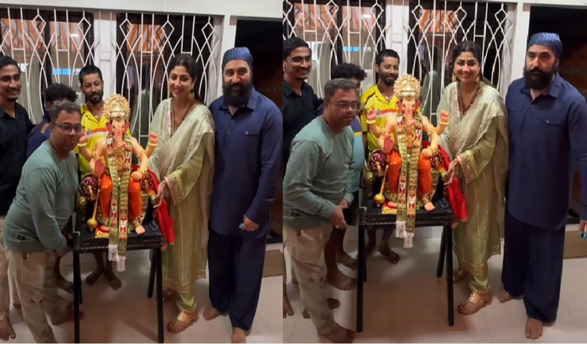 पिछले साल के ब्रेक के बाद Shilpa Shetty के घर पधारे Bappa, Raj Kundra संग किया स्वागत पिछले साल के ब्रेक के बाद Shilpa Shetty के घर पधारे Bappa, Raj Kundra संग किया स्वागत