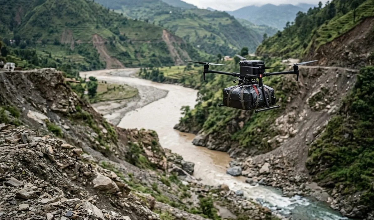 बाढ़ प्रभावित Nepal में राहत कार्य: Drone की मदद से दुर्गम इलाकों से पहुंचाए गए शव बाढ़ प्रभावित Nepal में राहत कार्य: Drone की मदद से दुर्गम इलाकों से पहुंचाए गए शव