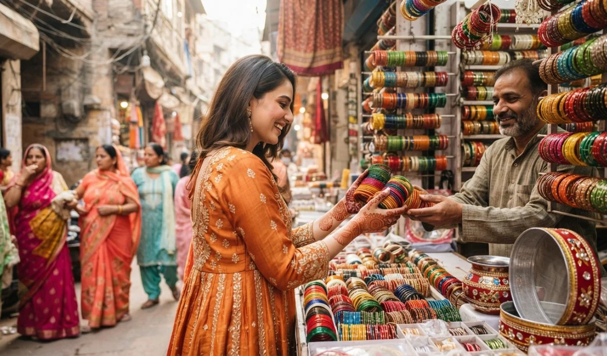 Delhi में Karwa Chauth Shopping: कम बजट में साड़ियां और चूड़ियां खरीदने के लिए 4 सबसे सस्ते बाजार Delhi में Karwa Chauth Shopping: कम बजट में साड़ियां और चूड़ियां खरीदने के लिए 4 सबसे सस्ते बाजार