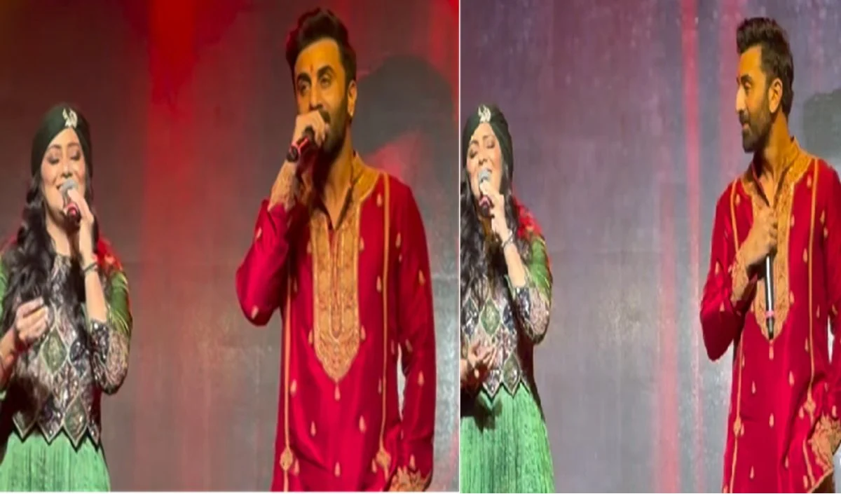 Durga Puja पंडाल में Harshdeep Kaur संग Ranbir Kapoor ने गाया Kabira, झूमे फैंस Durga Puja पंडाल में Harshdeep Kaur संग Ranbir Kapoor ने गाया Kabira, झूमे फैंस