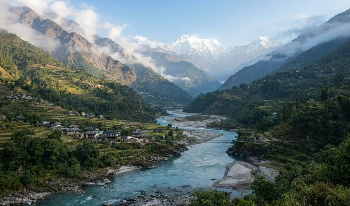 Nepal के Gorkha में Budhi Gandaki नदी की बाढ़ से भारी तबाही, 82 बचाए गए Nepal के Gorkha में Budhi Gandaki नदी की बाढ़ से भारी तबाही, 82 बचाए गए