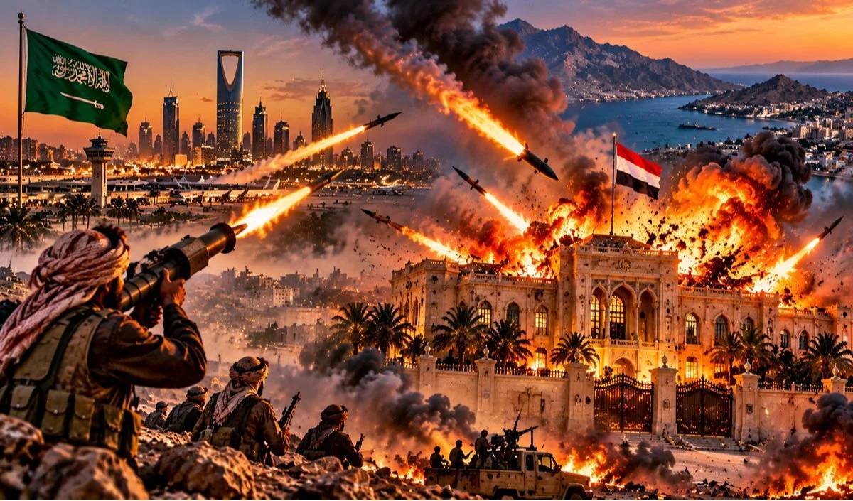 Prabhasakshi NewsRoom: Saudi के बाद Yemen के Al-Maashiq Presidential Palace पर Houthis ने किया भीषण हमला, प्रधानमंत्री ने भाग कर बचाई अपनी जान Prabhasakshi NewsRoom: Saudi के बाद Yemen के Al-Maashiq Presidential Palace पर Houthis ने किया भीषण हमला, प्रधानमंत्री ने भाग कर बचाई अपनी जान