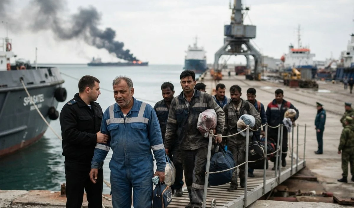 Video | Indian Crew Oil Tanker Attack | समंदर में यूक्रेन का सबसे बड़ा दुस्साहस! रूसी तेल टैंकर पर मिसाइल जैसा हमला, 23 भारतीयों को सुरक्षित निकाला गया Video | Indian Crew Oil Tanker Attack | समंदर में यूक्रेन का सबसे बड़ा दुस्साहस! रूसी तेल टैंकर पर मिसाइल जैसा हमला, 23 भारतीयों को सुरक्षित निकाला गया